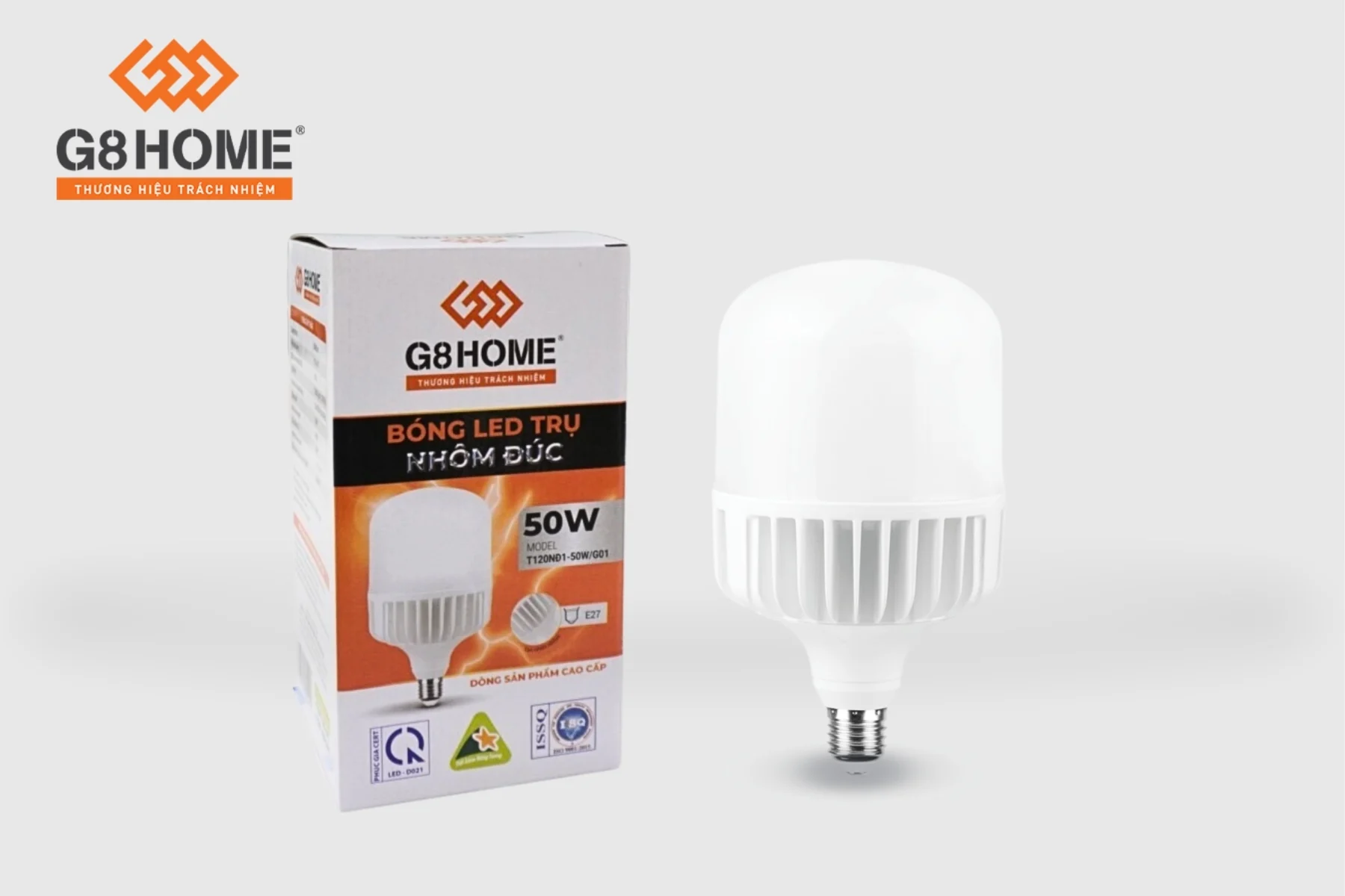 BÓNG LED TRỤ NHÔM ĐÚC 50W - Trí Việt