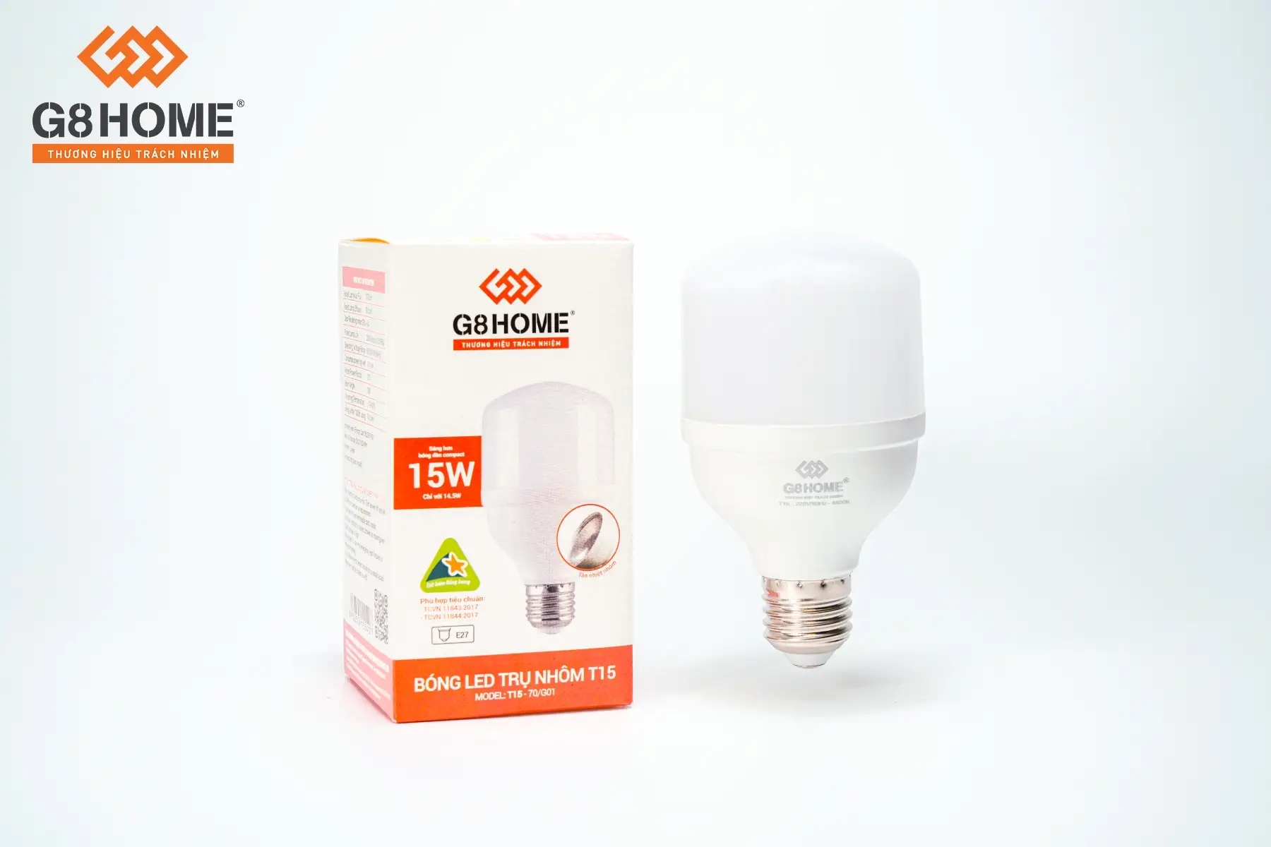BÓNG LED TRỤ NHÔM T15 - Trí Việt
