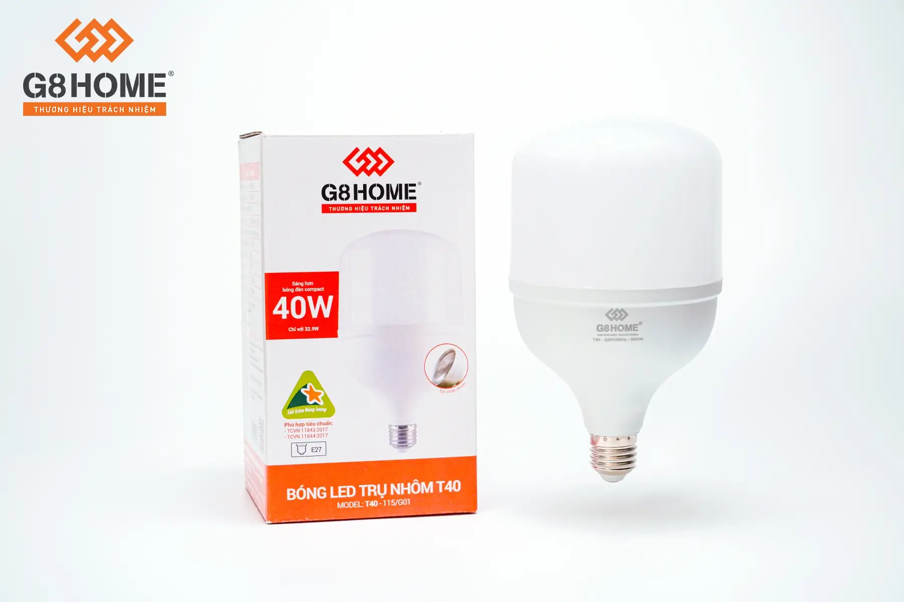 BÓNG LED TRỤ NHÔM T40 - Trí Việt