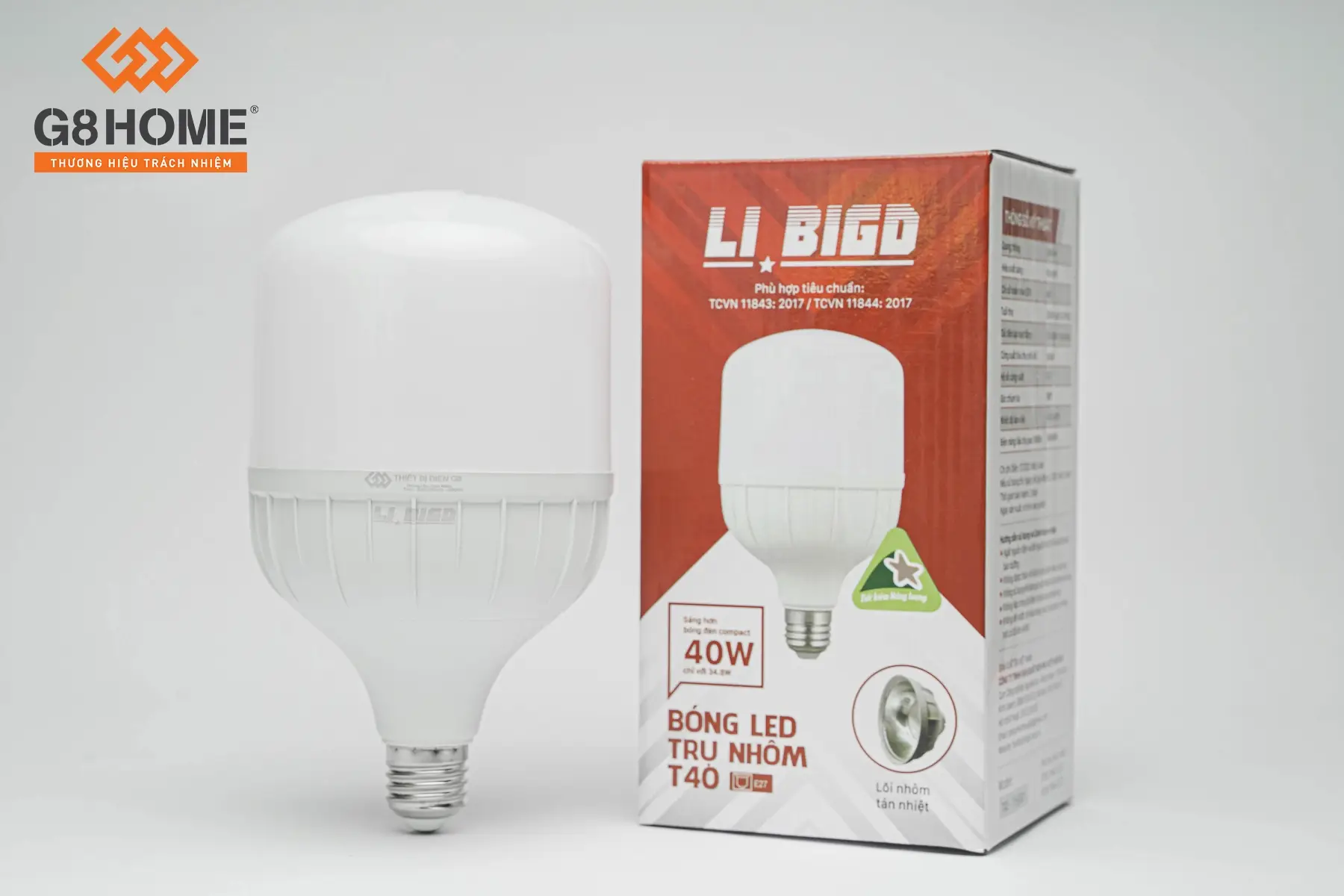 BÓNG LED TRỤ NHÔM T40 (LI BIGD) - Trí Việt