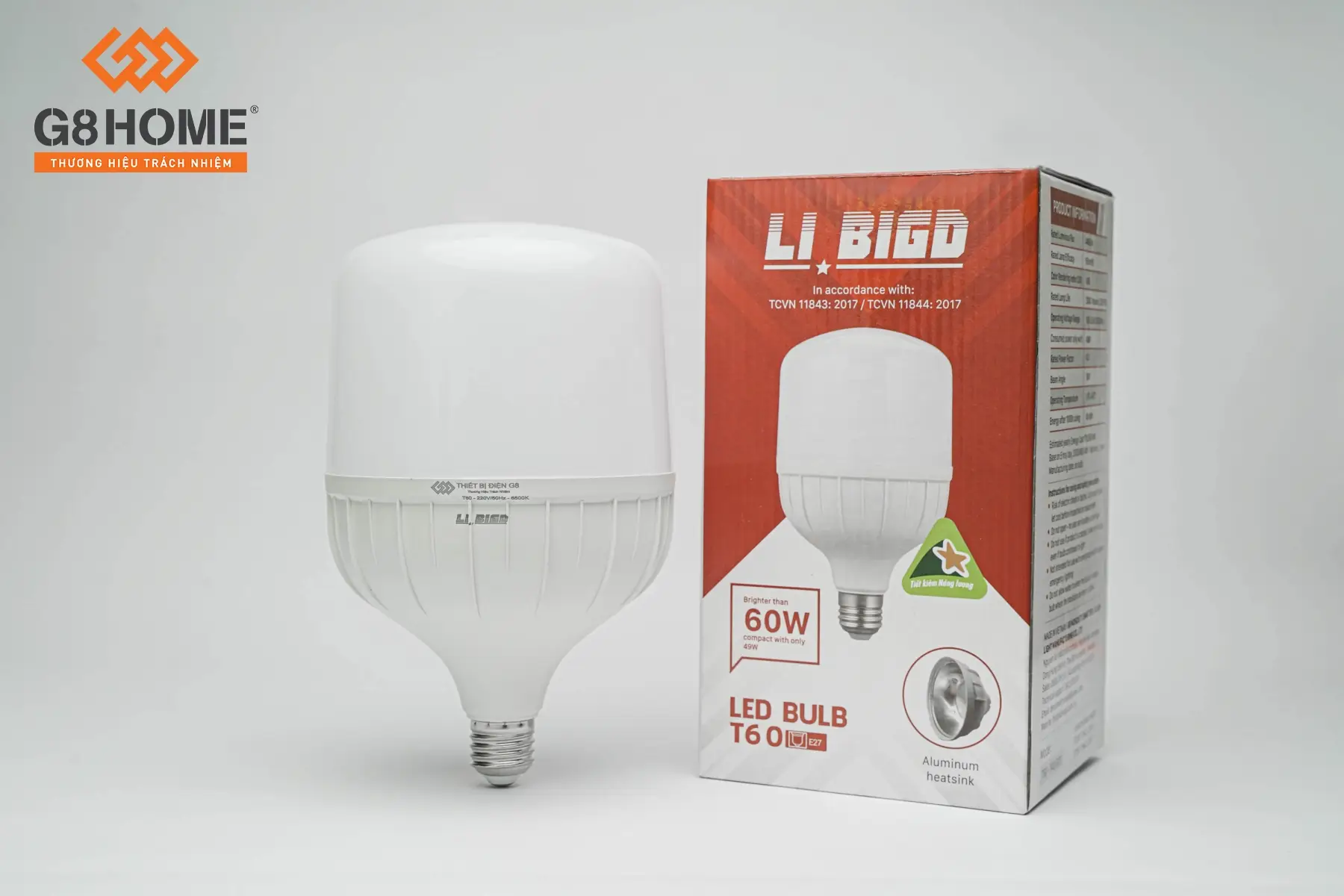 BÓNG LED TRỤ NHÔM T60 (LI BIGD) - Trí Việt