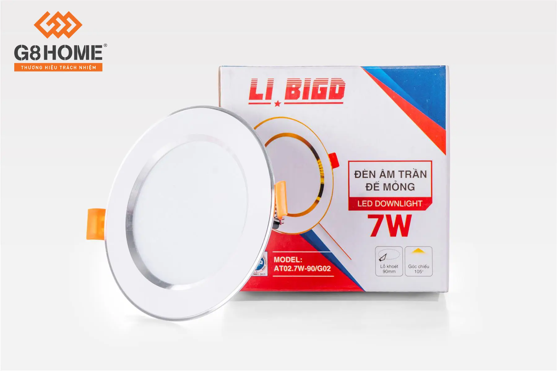 ĐÈN ÂM TRẦN ĐẾ MỎNG 7W ÁNH SÁNG ĐỔI MÀU - Trí Việt