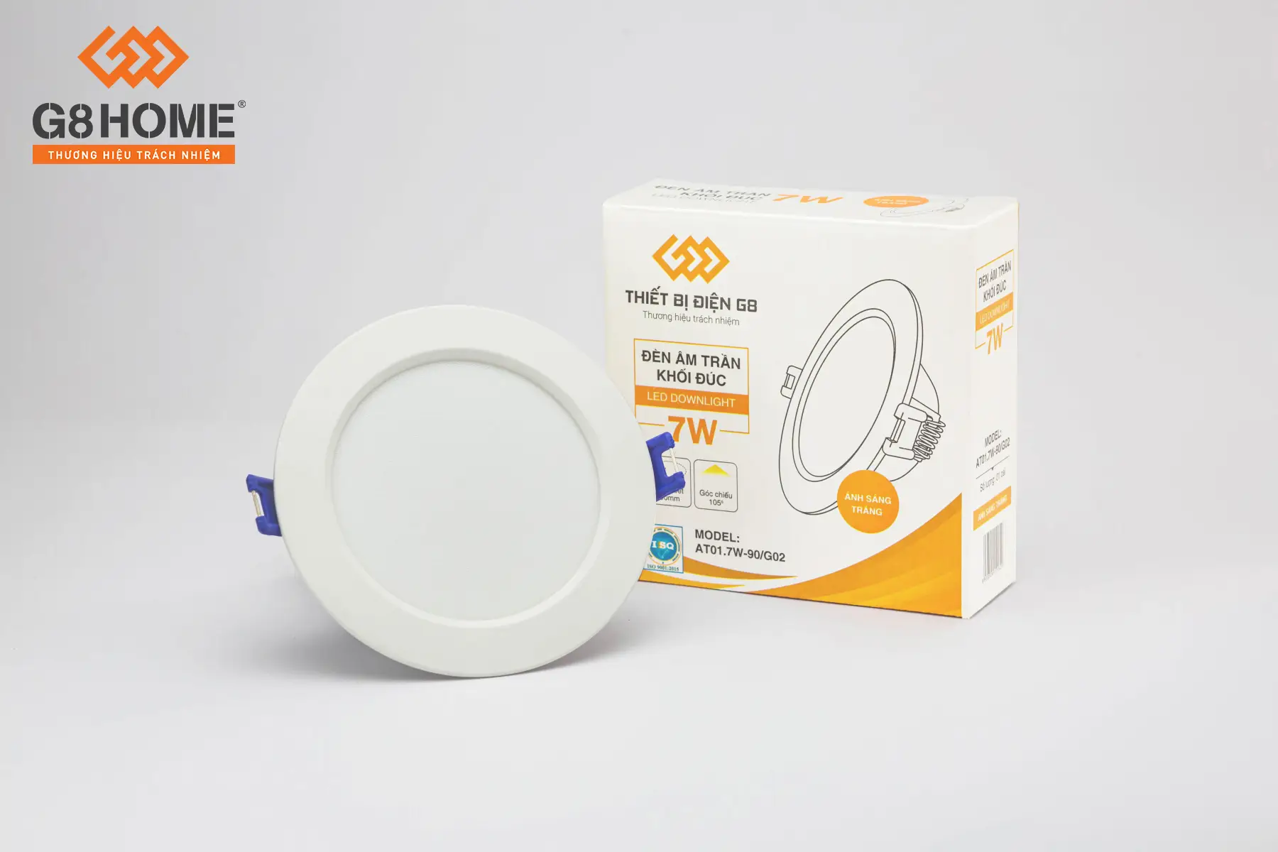 ĐÈN ÂM TRẦN KHỐI ĐÚC 7W ÁNH SÁNG TRẮNG - Trí Việt