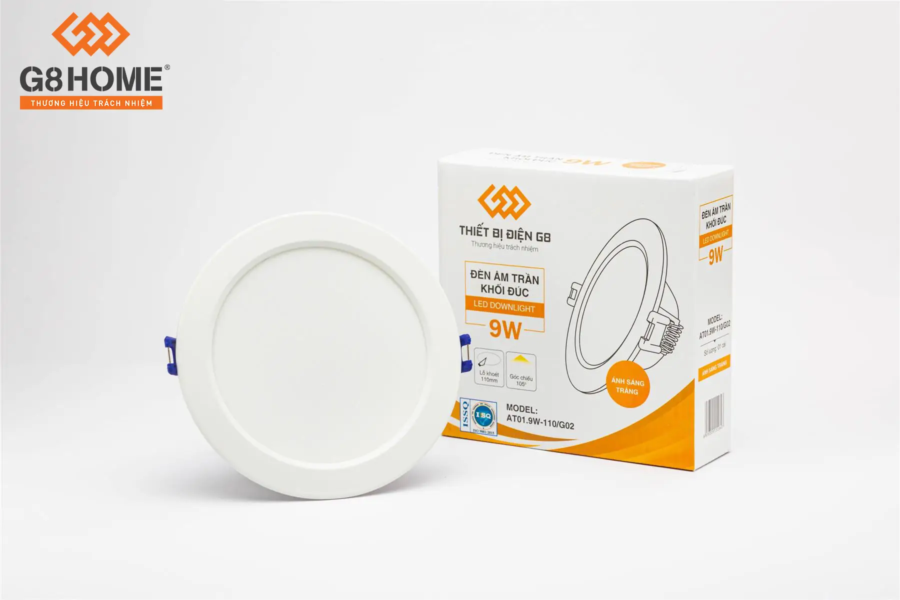 Đèn âm trần khối đúc – 9W (MODEL AT01.9W – ÁNH SÁNG TRẮNG) - Trí Việt