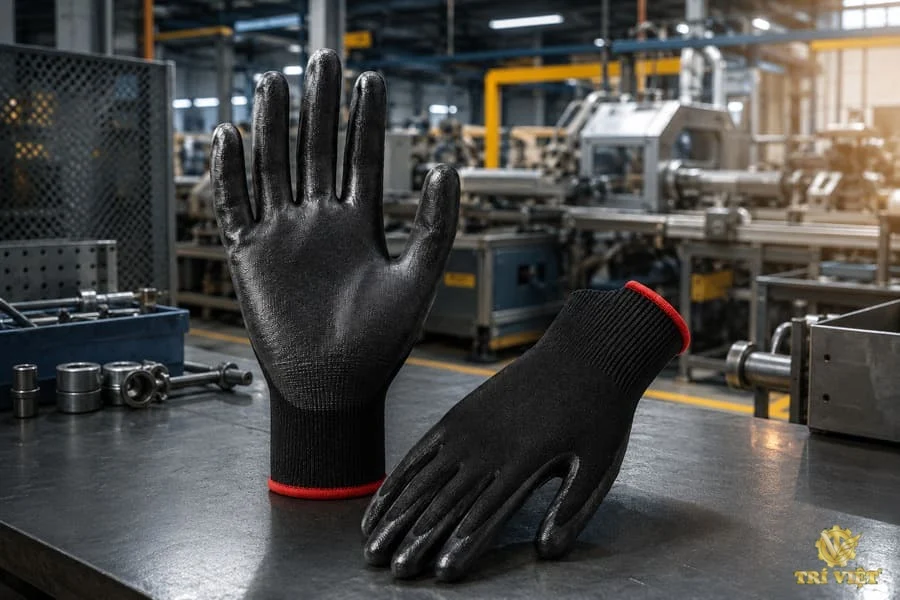 Găng tay phủ Nitrile Găng tay phủ nitrile xanh dương - Trí Việt