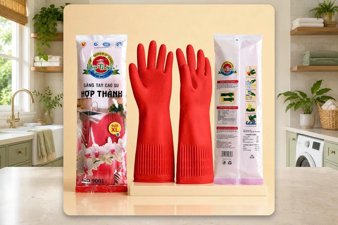 Quy cách đóng gói Găng tay cao su hợp thành size dài XL Hợp Thành Quy cách đóng gói Găng tay cao su hợp thành size dài XL Hợp Thành