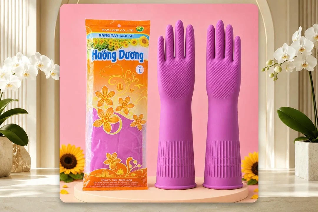 Găng tay cao su size L - Hướng Dương - Trivietqni Găng tay cao su size L - Hướng Dương - Trivietqni chính hãng giá sỉ Trí Việt