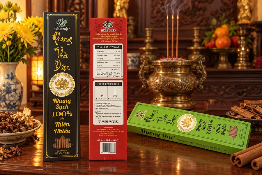 Nhang Hộp 30cm Hương Tùng 150g - Tâm Việt chính hãng Nhang Hộp 30cm Hương Tùng 150g - Tâm Việt chính hãng