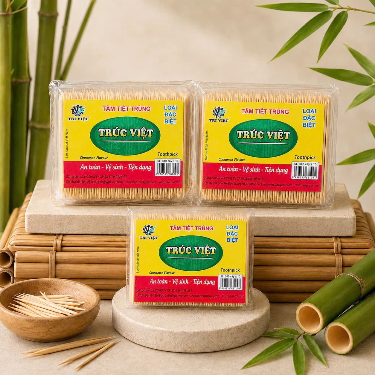 Tăm Hộp - Trúc Việt - Trivietqni chính hãng Trí Việt QNI Hình ảnh thực tế tăm hộp trúc việt cao cấp chất lượng hàng đầu